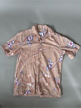 Vintage Hawaiian Floral Short-Sleeve Button-Down Shirt